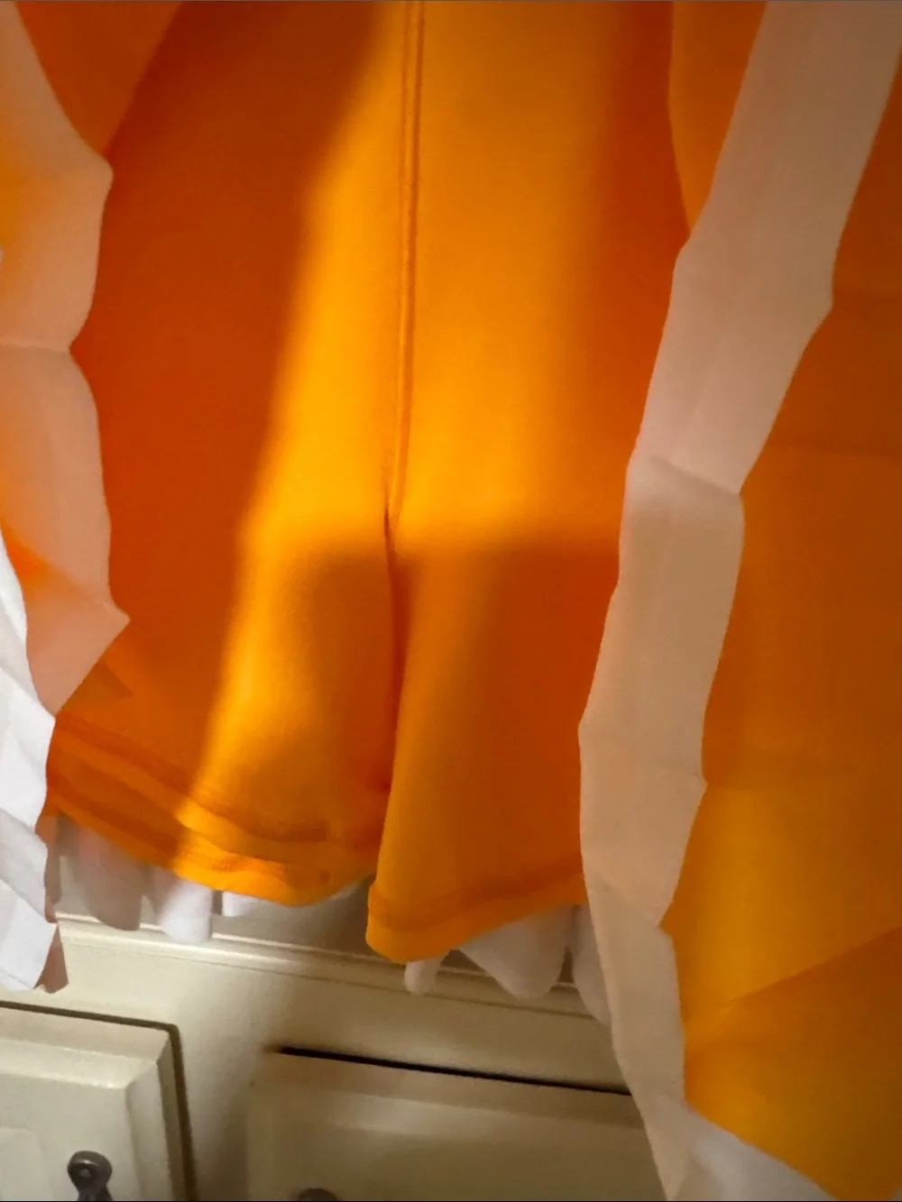 Offline by Aerie Vibrant Orange Pleated Tennis Skort with White Hem - Picture 5 of 5